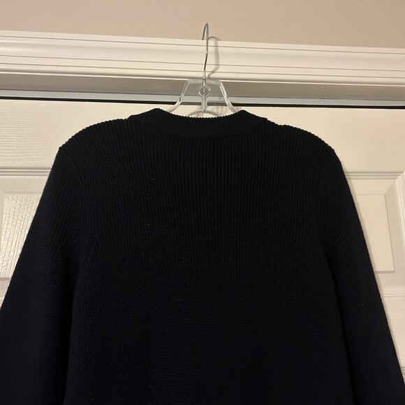 TORY BURCH Harley Sz XS S Navy Blue 100% Wool Turtleneck Long Sweater Coat Set - Picture 11 of 16